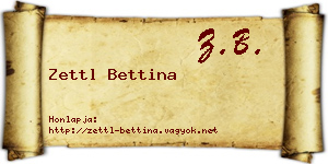 Zettl Bettina névjegykártya